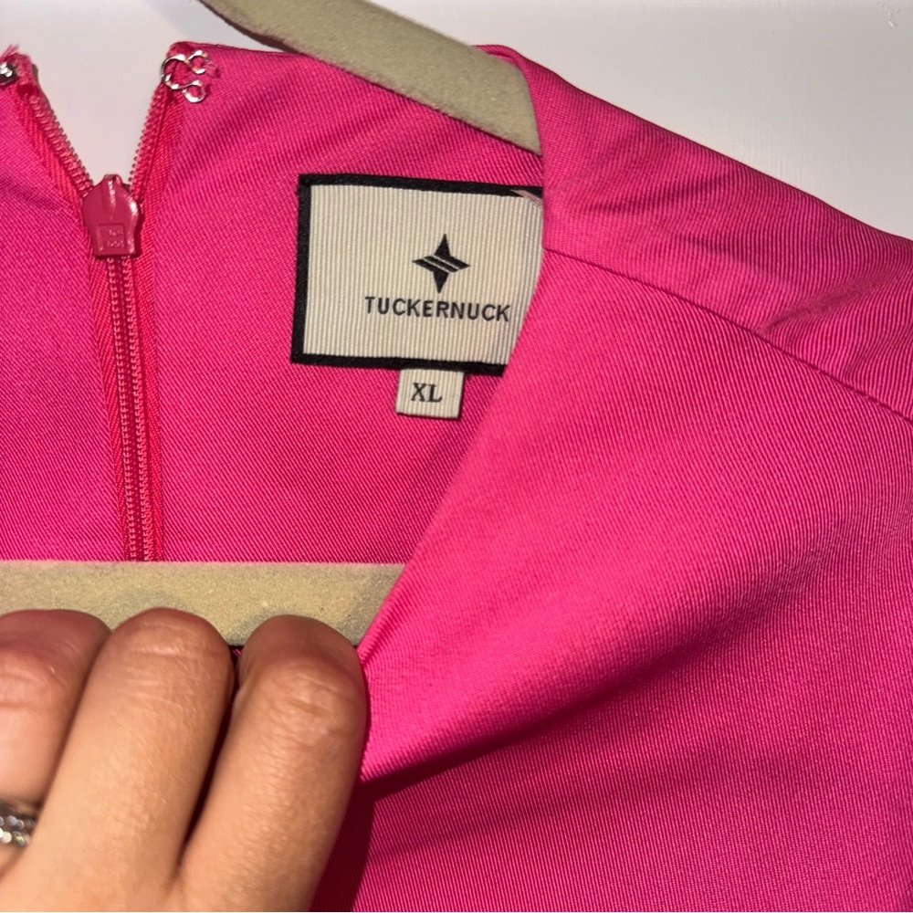 Tuckernuck Hot Pink Feather Jamie Dress - Picture 4 of 5